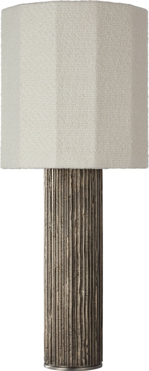 Fumar 29" Table Lamp | Ridged Graphite | BouclÃ© Shade