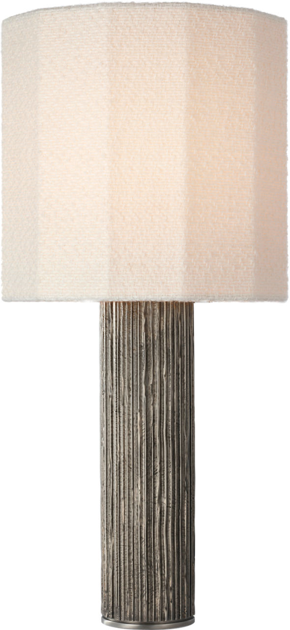 Fumar 29" Table Lamp | Ridged Graphite | BouclÃ© Shade