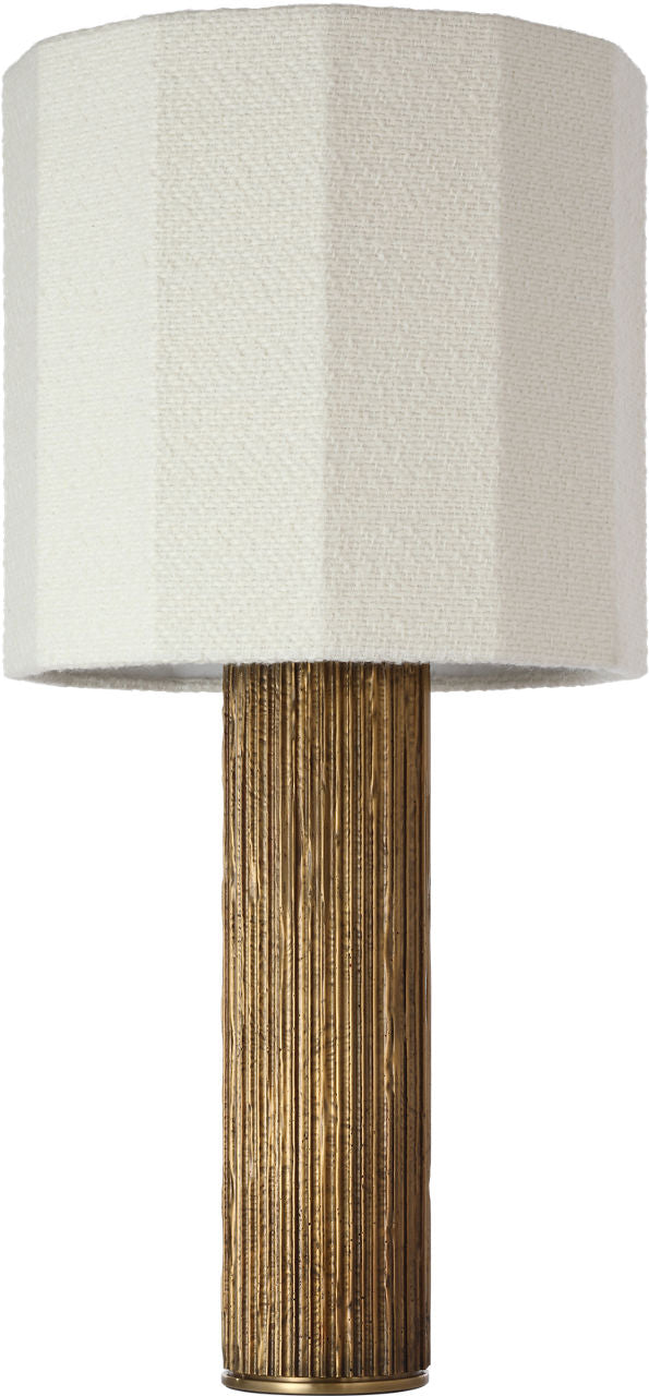 Fumar 29" Table Lamp | Ridged Tombac | BouclÃ© Shade