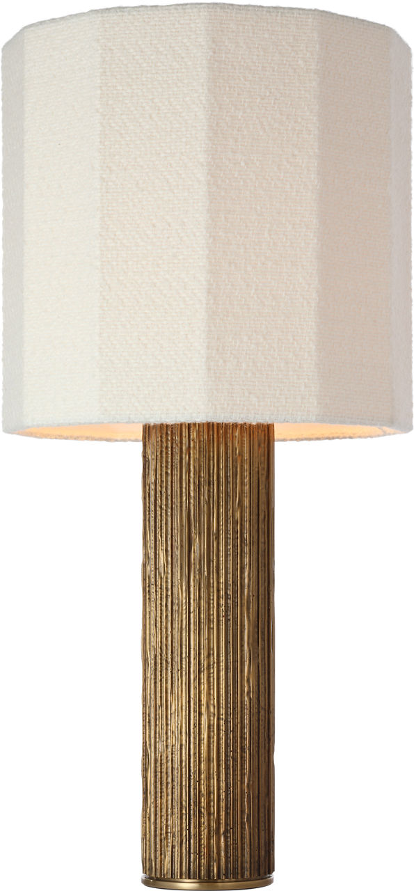 Fumar 29" Table Lamp | Ridged Tombac | BouclÃ© Shade