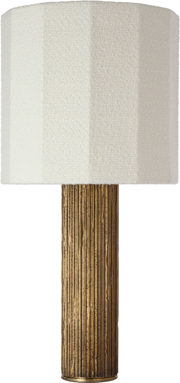 Fumar 29" Table Lamp | Ridged Tombac | BouclÃ© Shade