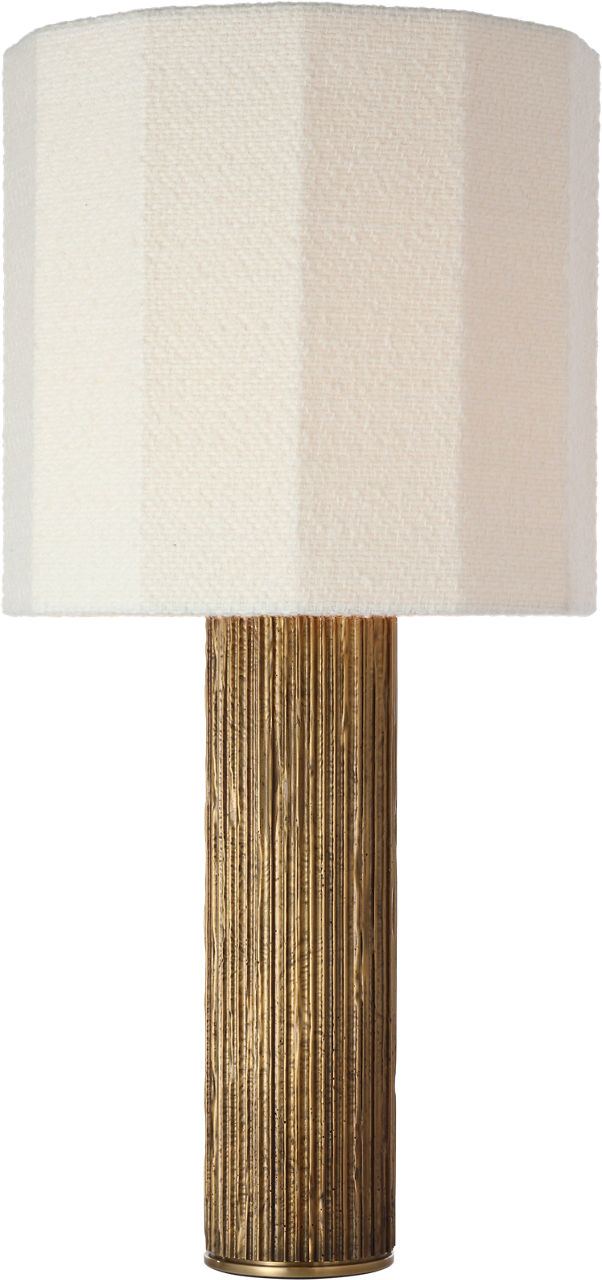 Fumar 29" Table Lamp | Ridged Tombac | BouclÃ© Shade