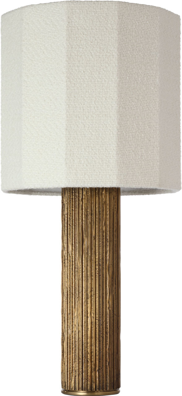 Fumar 29" Table Lamp | Ridged Tombac | BouclÃ© Shade