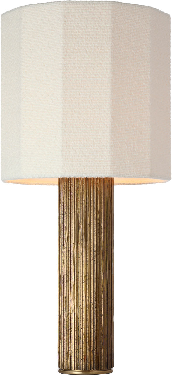 Fumar 29" Table Lamp | Ridged Tombac | BouclÃ© Shade