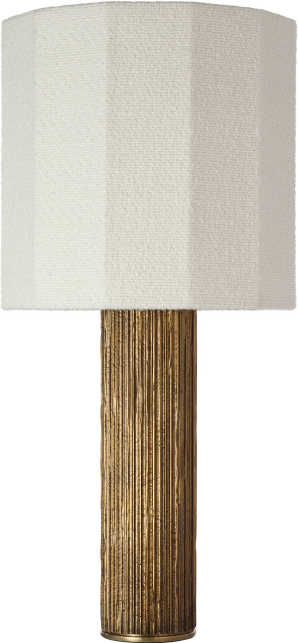 Fumar 29" Table Lamp | Ridged Tombac | BouclÃ© Shade