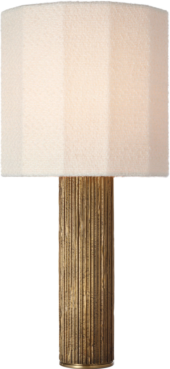 Fumar 29" Table Lamp | Ridged Tombac | BouclÃ© Shade