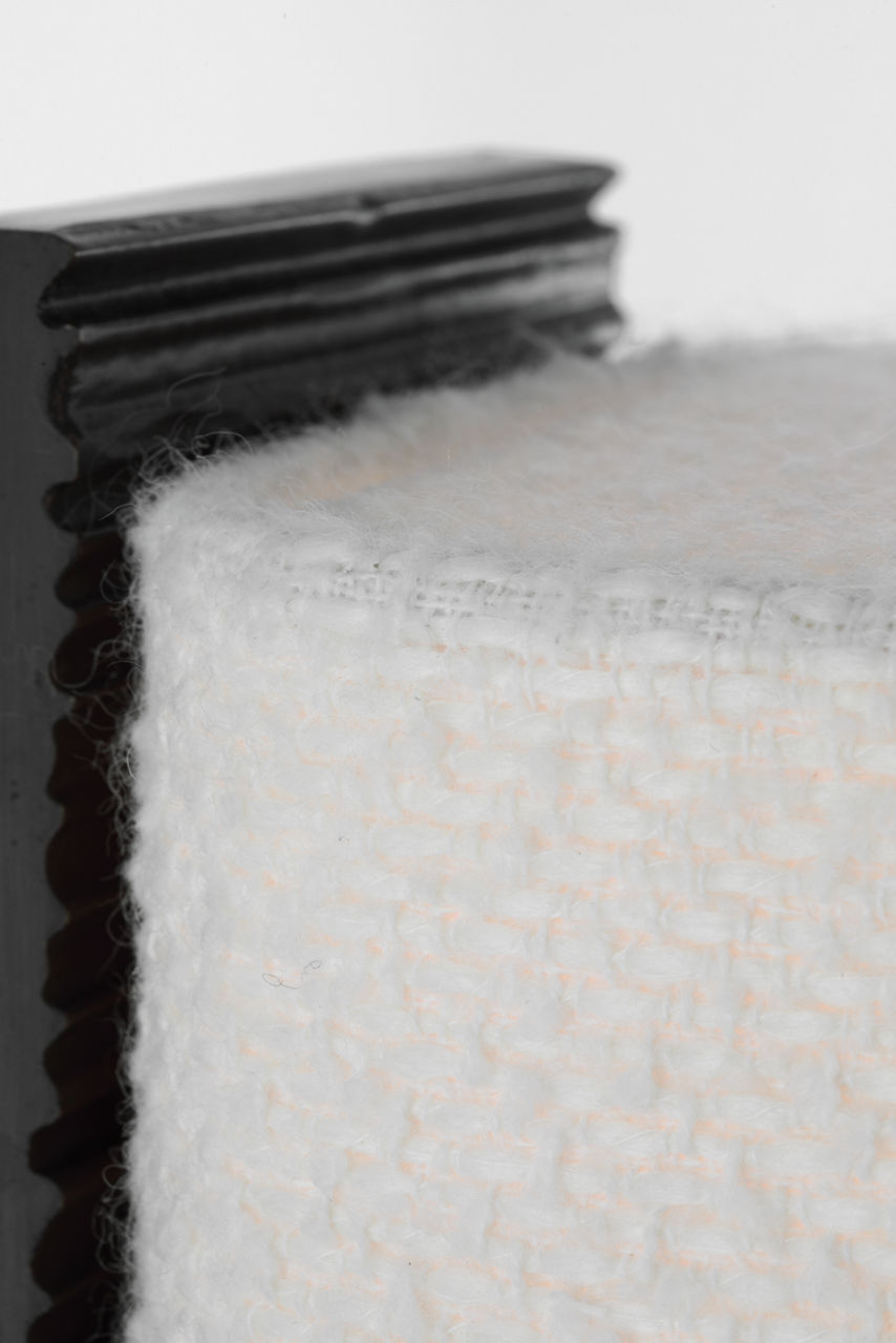 Fumar 34" Statement Table Lamp | Ridged Carbon | BouclÃ© Shade
