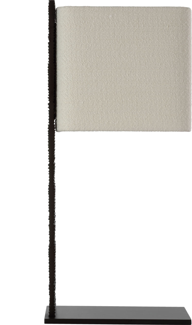 Fumar 34" Statement Table Lamp | Ridged Carbon | BouclÃ© Shade