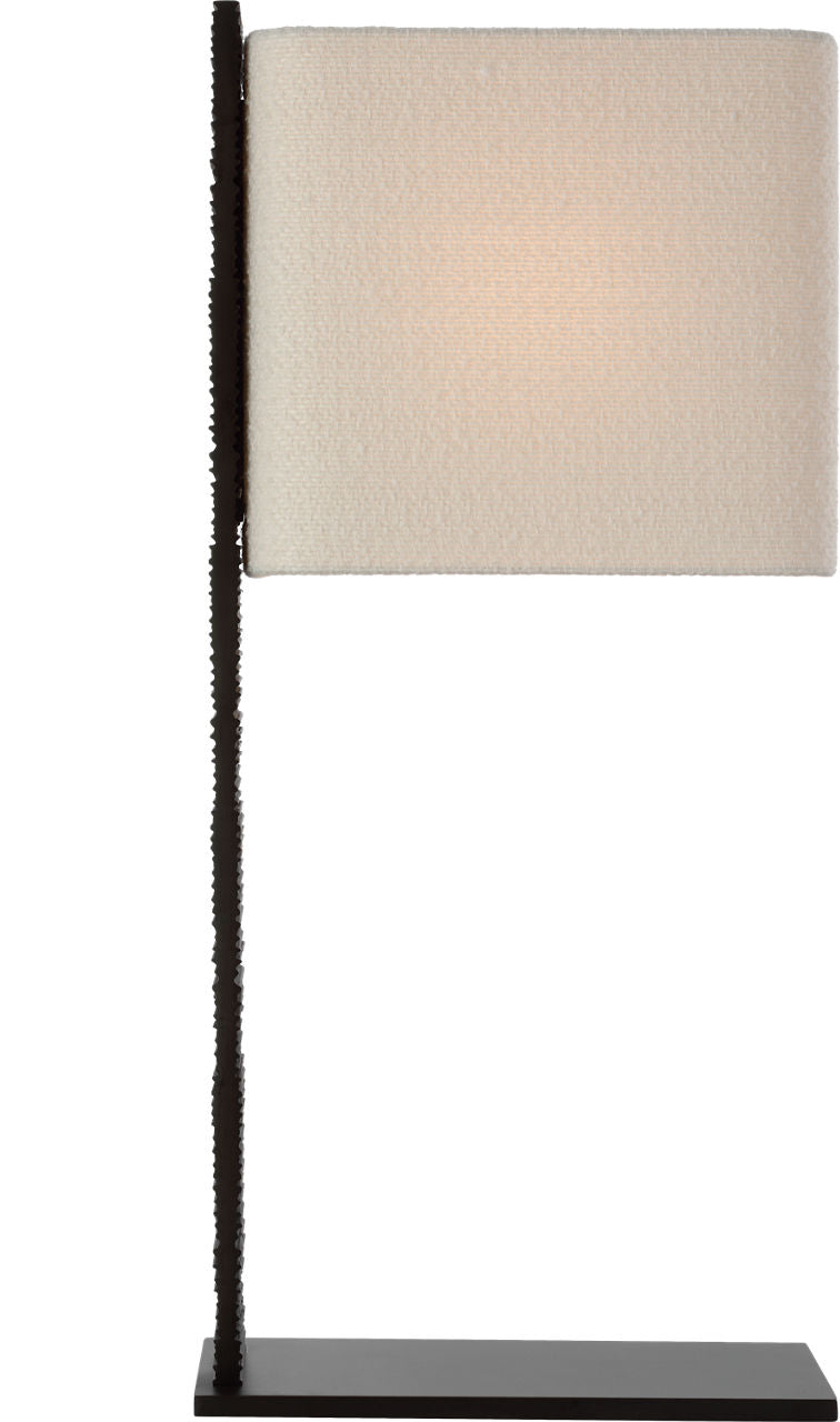 Fumar 34" Statement Table Lamp | Ridged Carbon | BouclÃ© Shade
