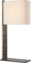 Fumar 34" Statement Table Lamp | Ridged Graphite | BouclÃ© Shade