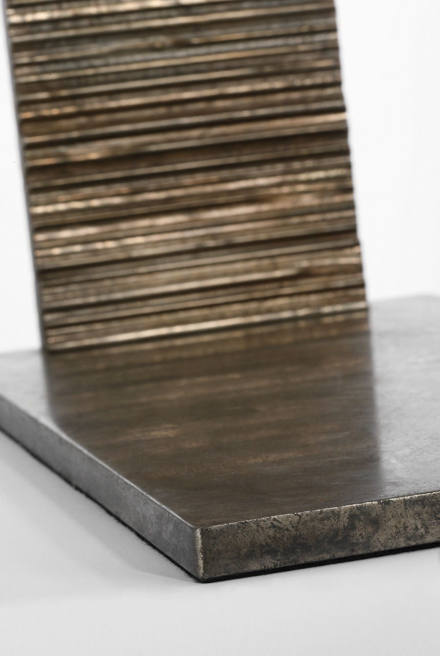 Fumar 34" Statement Table Lamp | Ridged Graphite | BouclÃ© Shade
