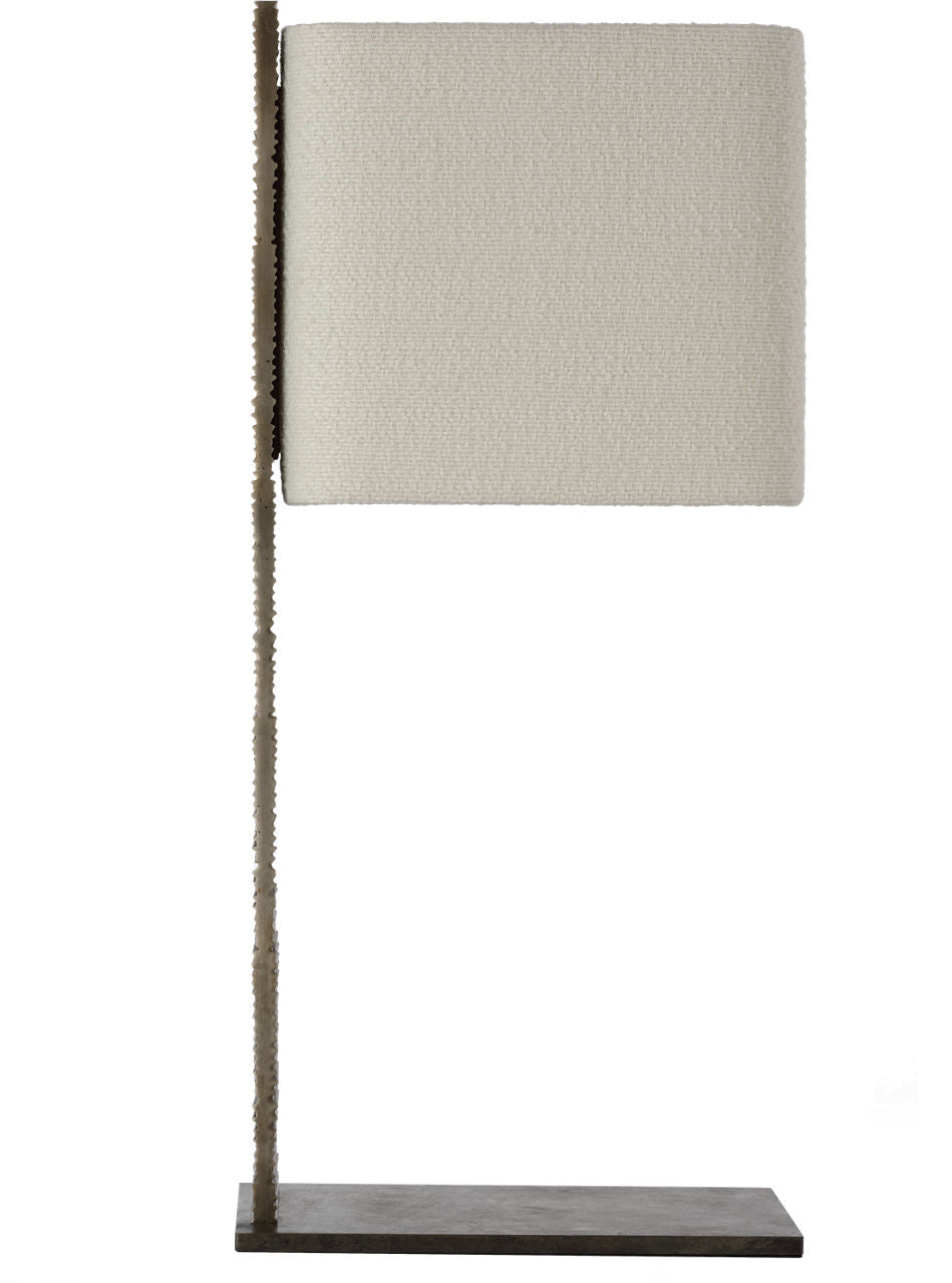 Fumar 34" Statement Table Lamp | Ridged Graphite | BouclÃ© Shade