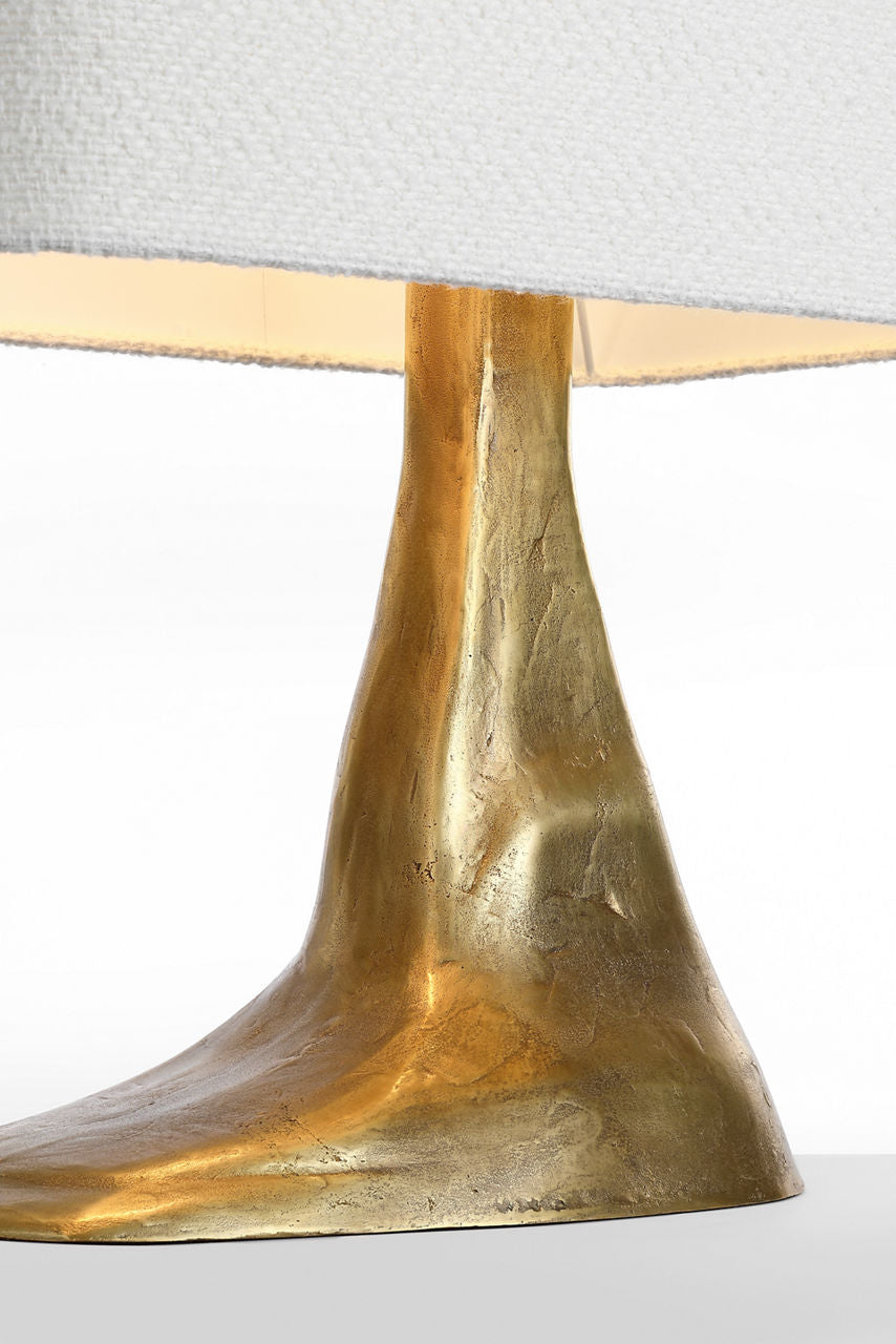 Terra-Forma 23" Right Table Lamp | Museum Brass | Boucle Shade