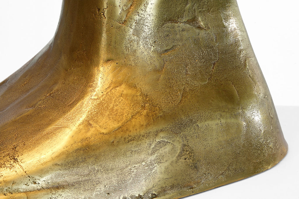 Terra-Forma 23" Right Table Lamp | Museum Brass | Boucle Shade