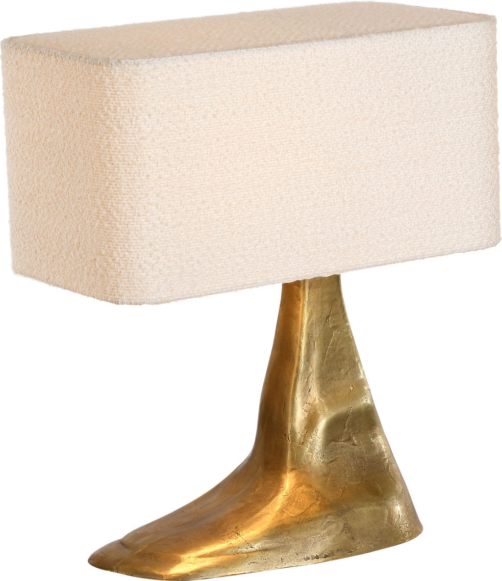 Terra-Forma 23" Right Table Lamp | Museum Brass | Boucle Shade