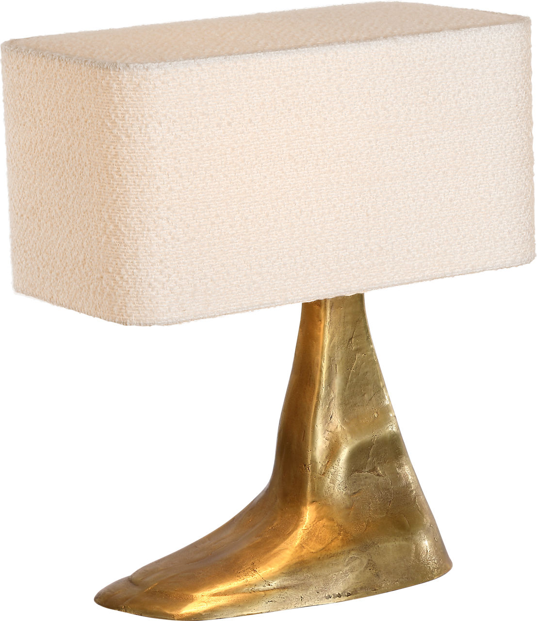 Terra-Forma 23" Right Table Lamp | Museum Brass | Boucle Shade