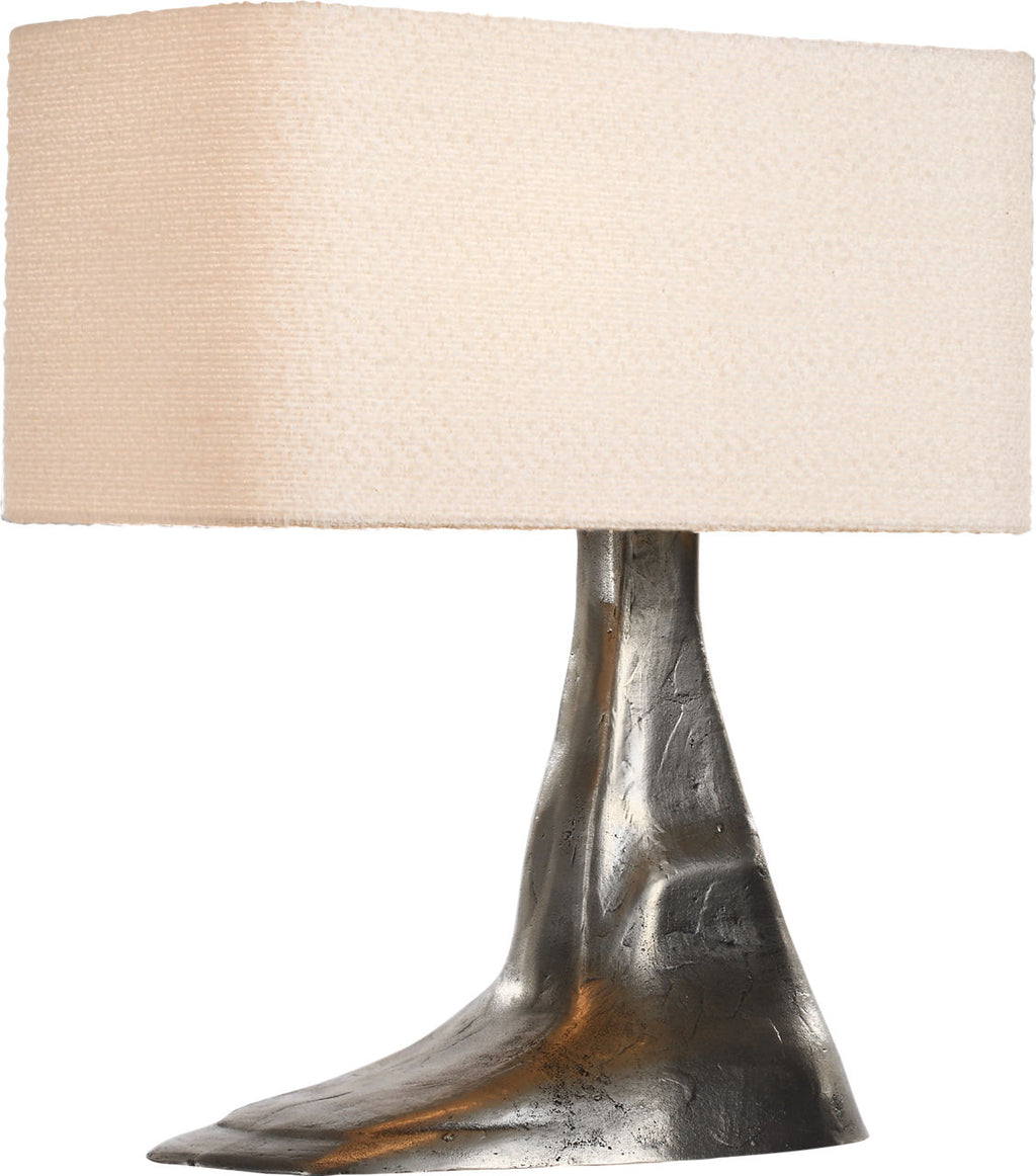 Terra-Forma 23" Right Table Lamp | Museum Pewter | Boucle Shade