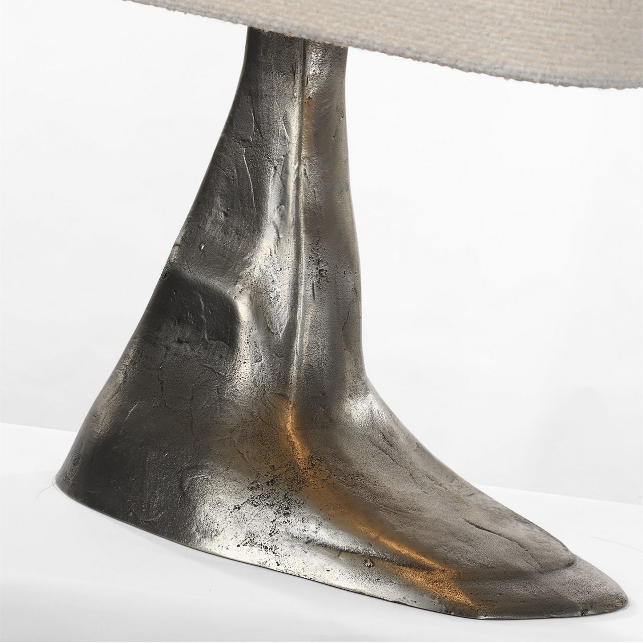 Terra-Forma 23" Right Table Lamp | Museum Pewter | Boucle Shade