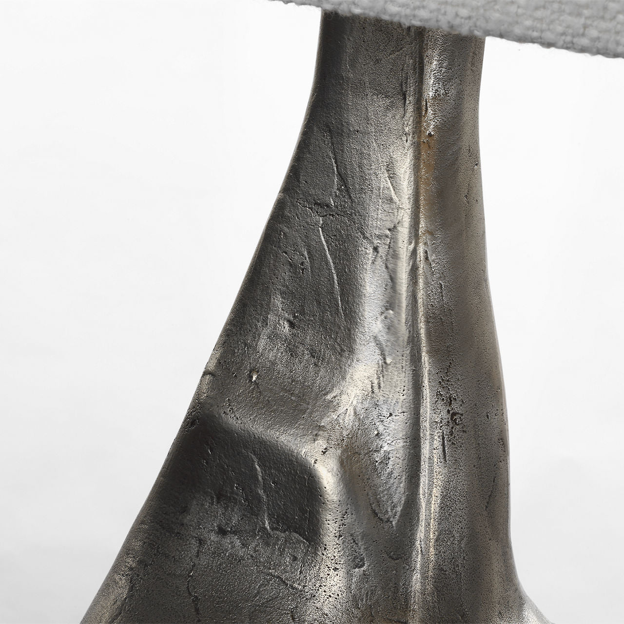 Terra-Forma 23" Right Table Lamp | Museum Pewter | Boucle Shade