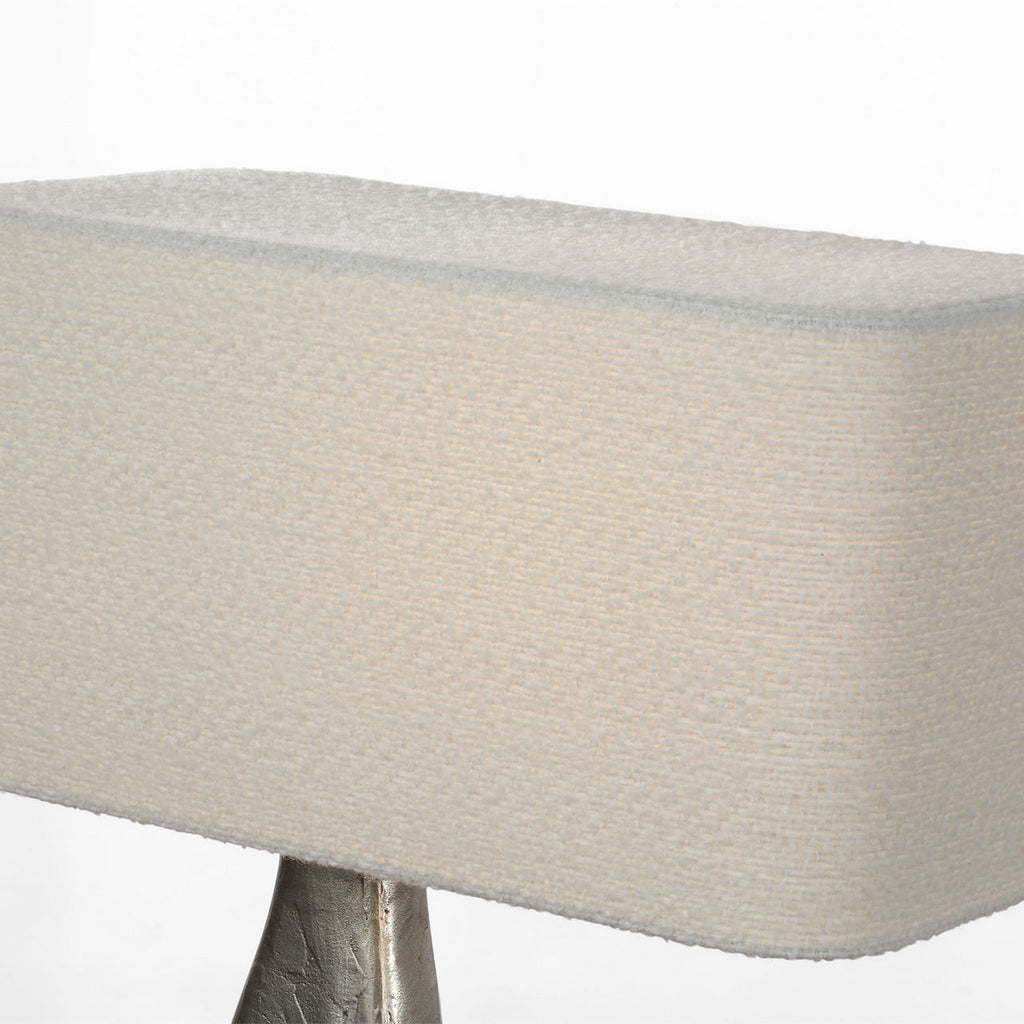 Terra-Forma 23" Right Table Lamp | Museum Pewter | Boucle Shade