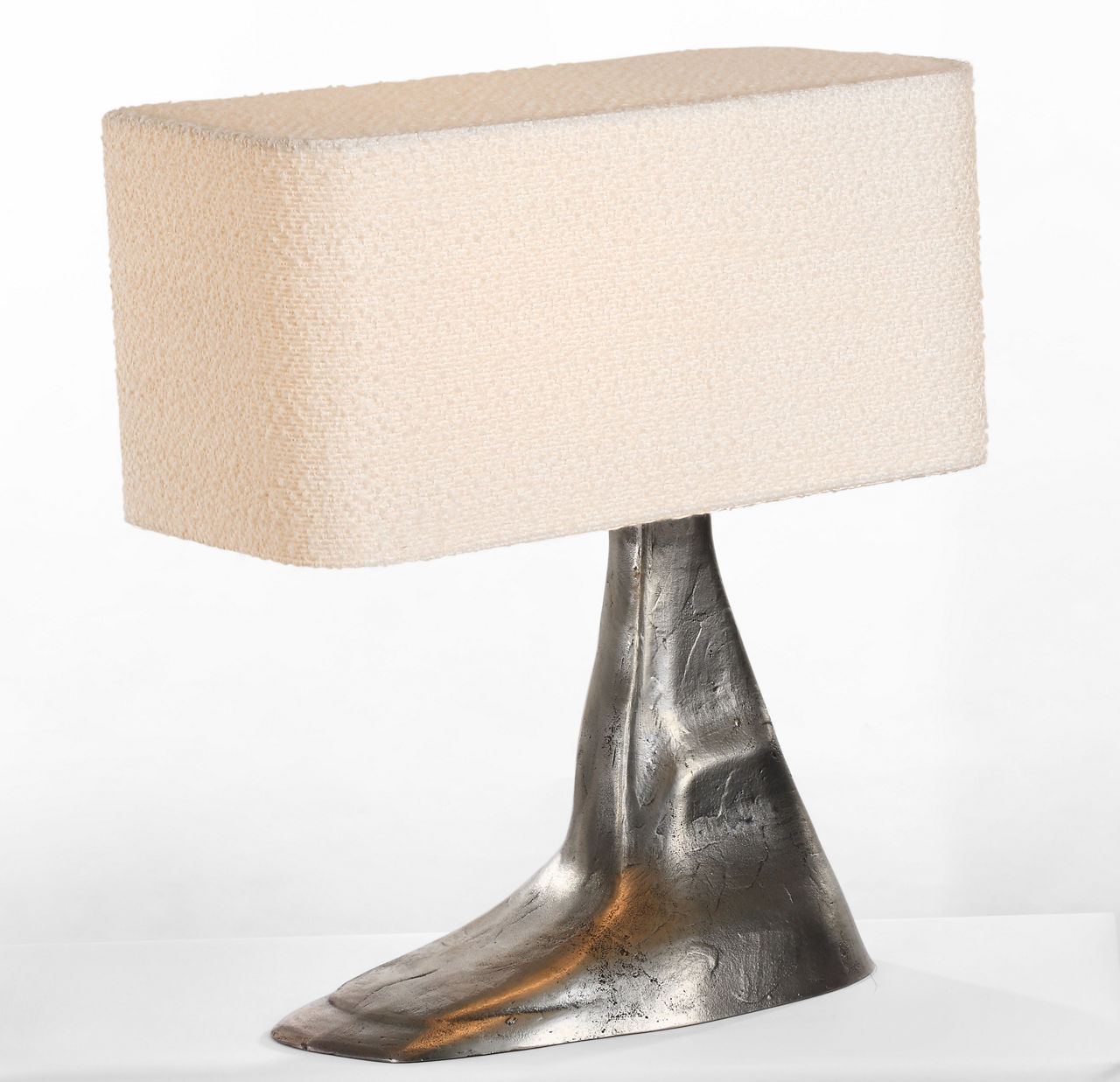 Terra-Forma 23" Right Table Lamp | Museum Pewter | Boucle Shade