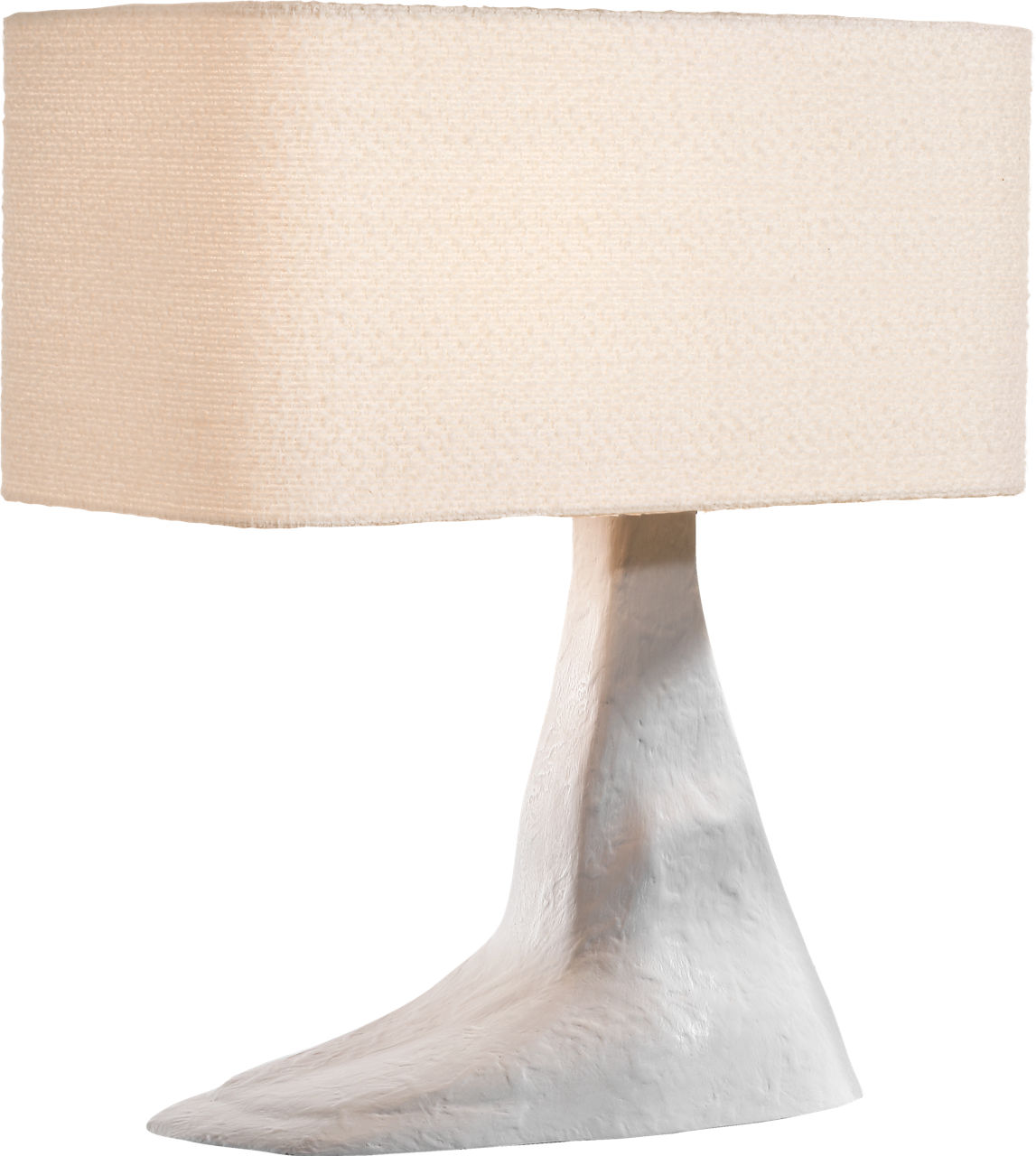 Terra-Forma 23" Right Table Lamp | Plaster White | Boucle Shade