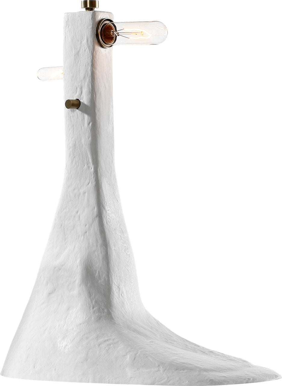 Terra-Forma 23" Right Table Lamp | Plaster White | Boucle Shade