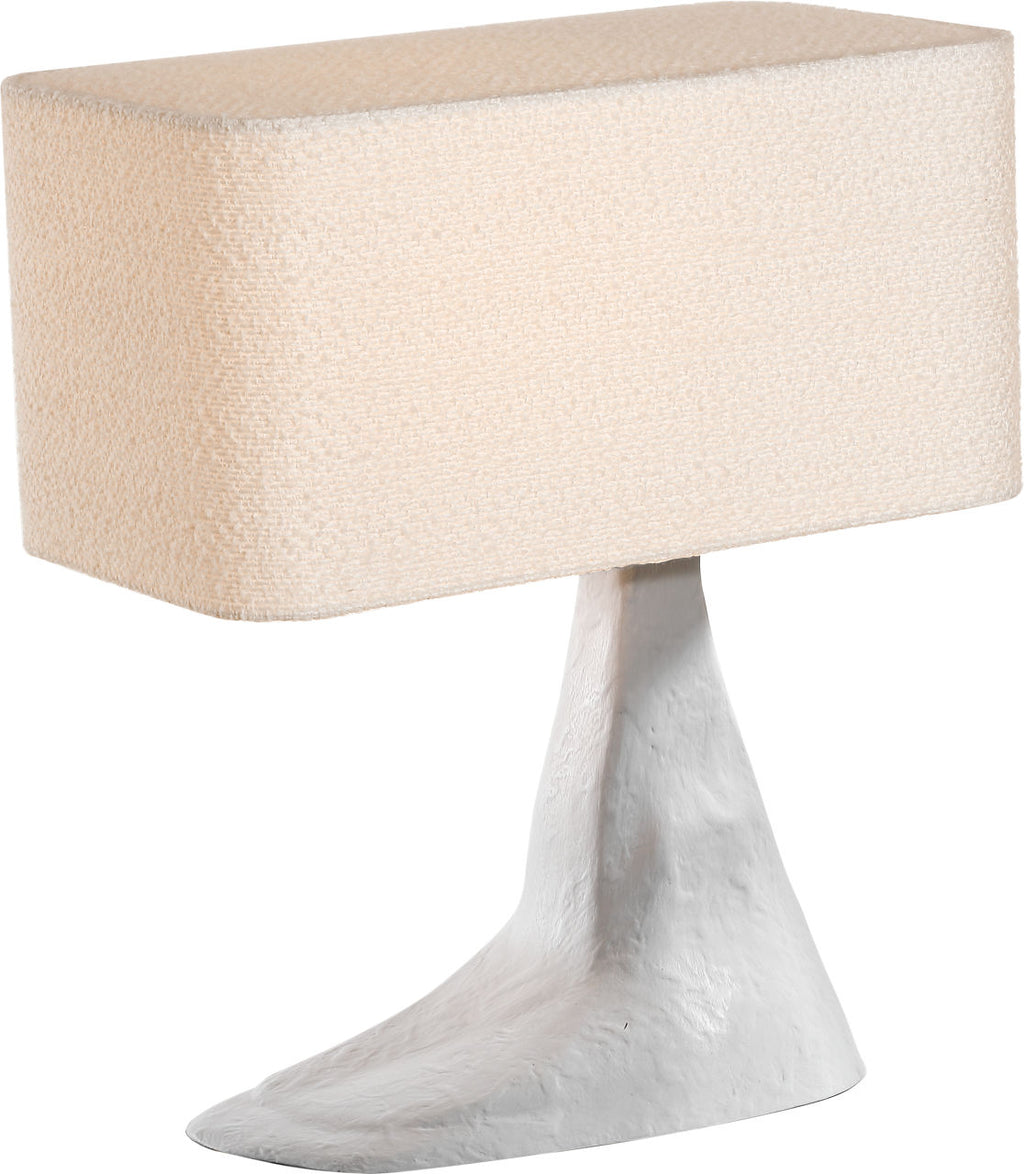 Terra-Forma 23" Right Table Lamp | Plaster White | Boucle Shade