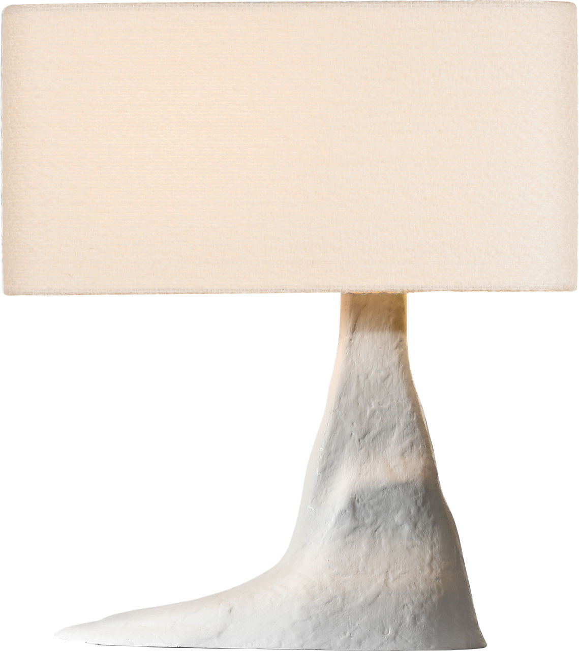 Terra-Forma 23" Right Table Lamp | Plaster White | Boucle Shade