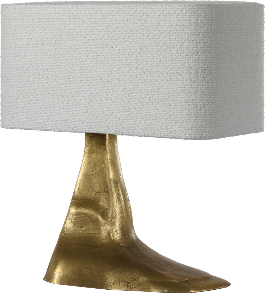 Terra-Forma 23" Left Table Lamp | Museum Brass | Boucle Shade