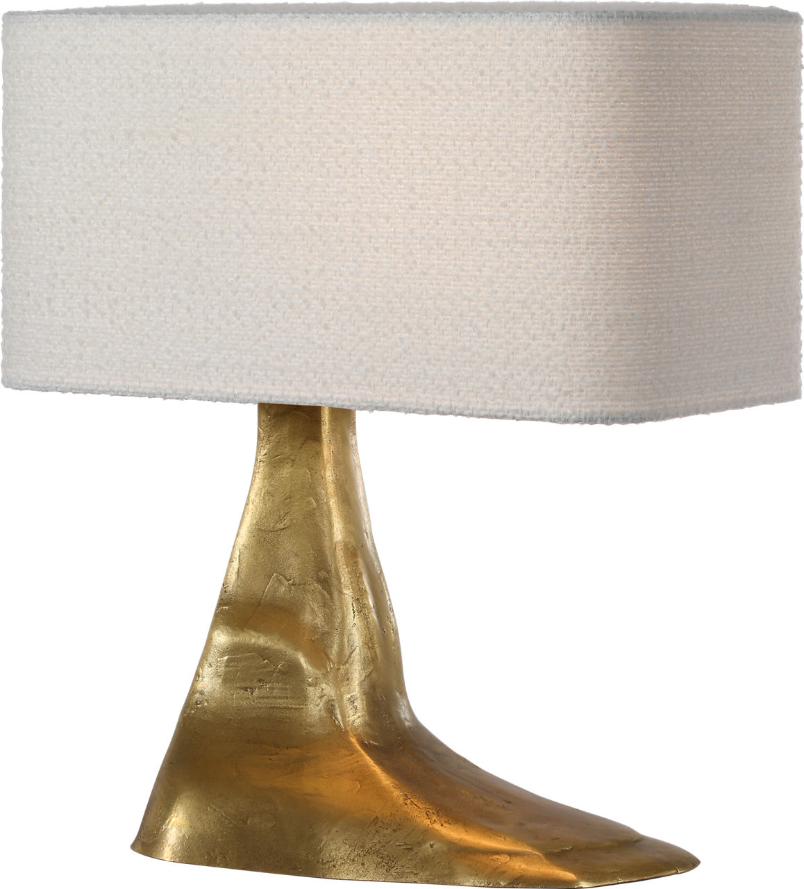 Terra-Forma 23" Left Table Lamp | Museum Brass | Boucle Shade