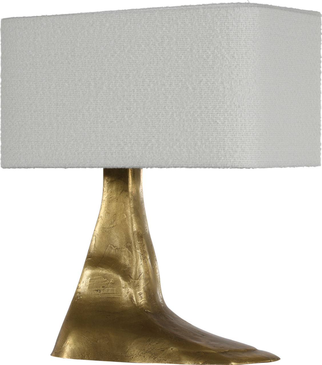 Terra-Forma 23" Left Table Lamp | Museum Brass | Boucle Shade