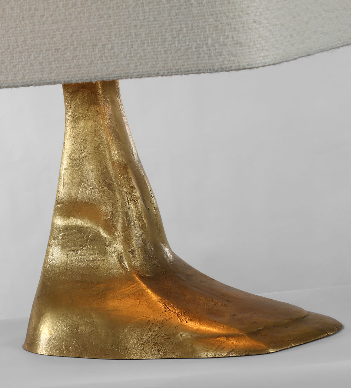 Terra-Forma 23" Left Table Lamp | Museum Brass | Boucle Shade