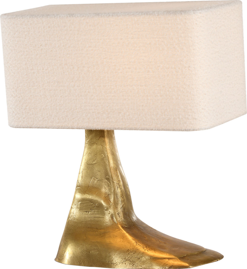 Terra-Forma 23" Left Table Lamp | Museum Brass | Boucle Shade