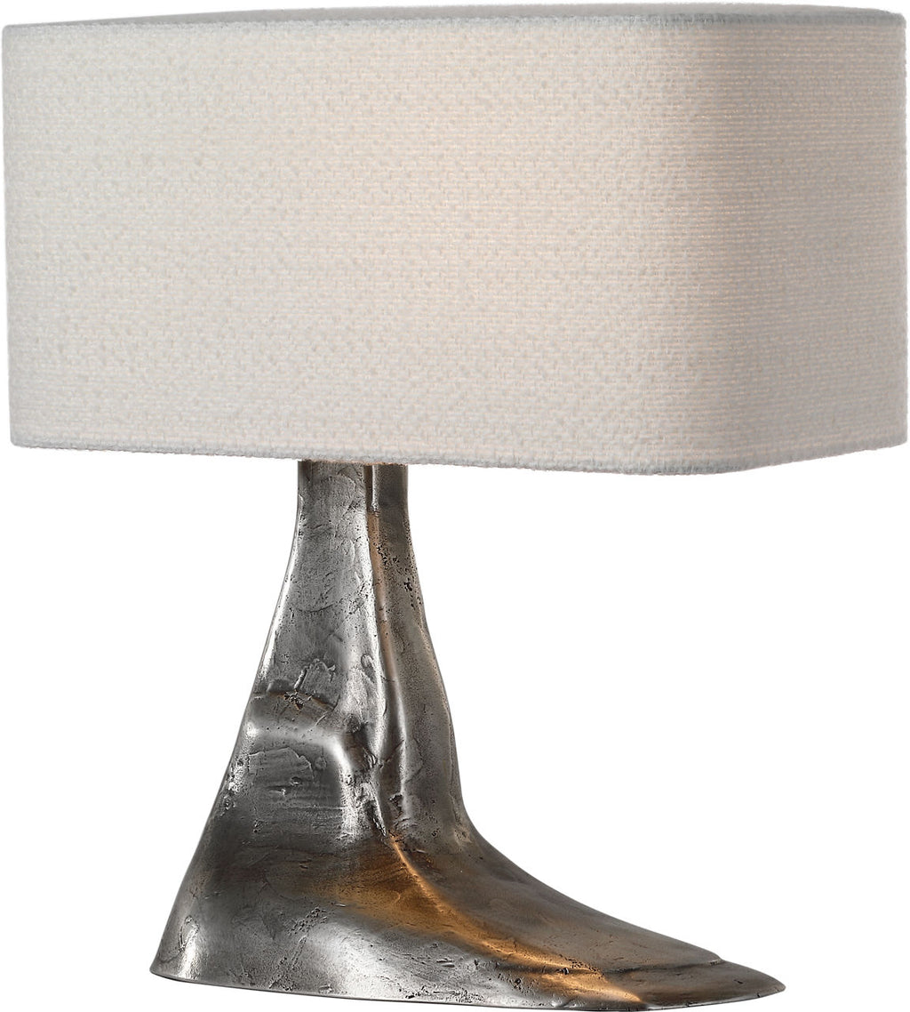 Terra-Forma 23" Left Table Lamp | Museum Pewter | Boucle Shade