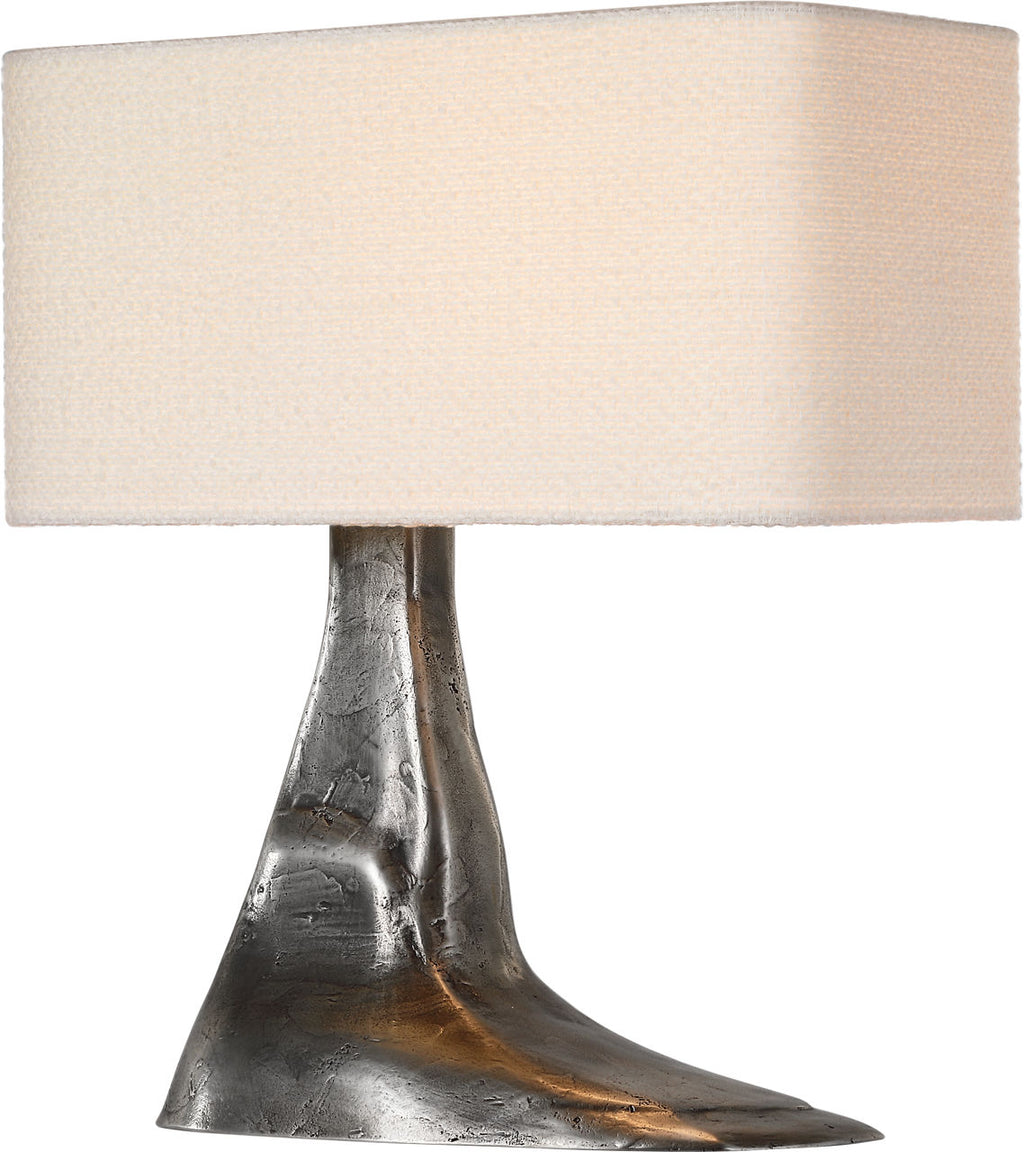 Terra-Forma 23" Left Table Lamp | Museum Pewter | Boucle Shade