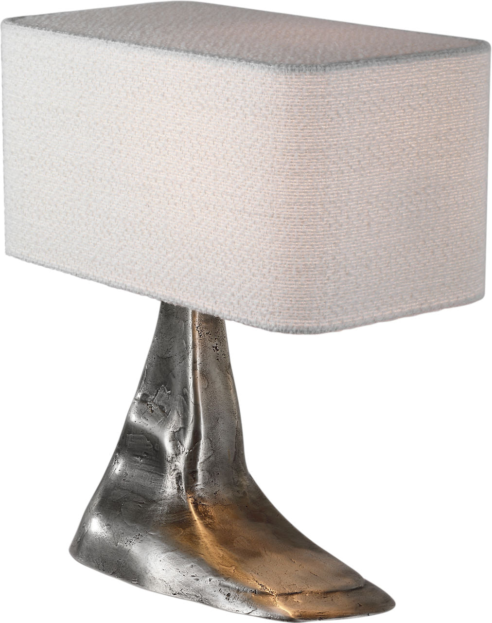 Terra-Forma 23" Left Table Lamp | Museum Pewter | Boucle Shade