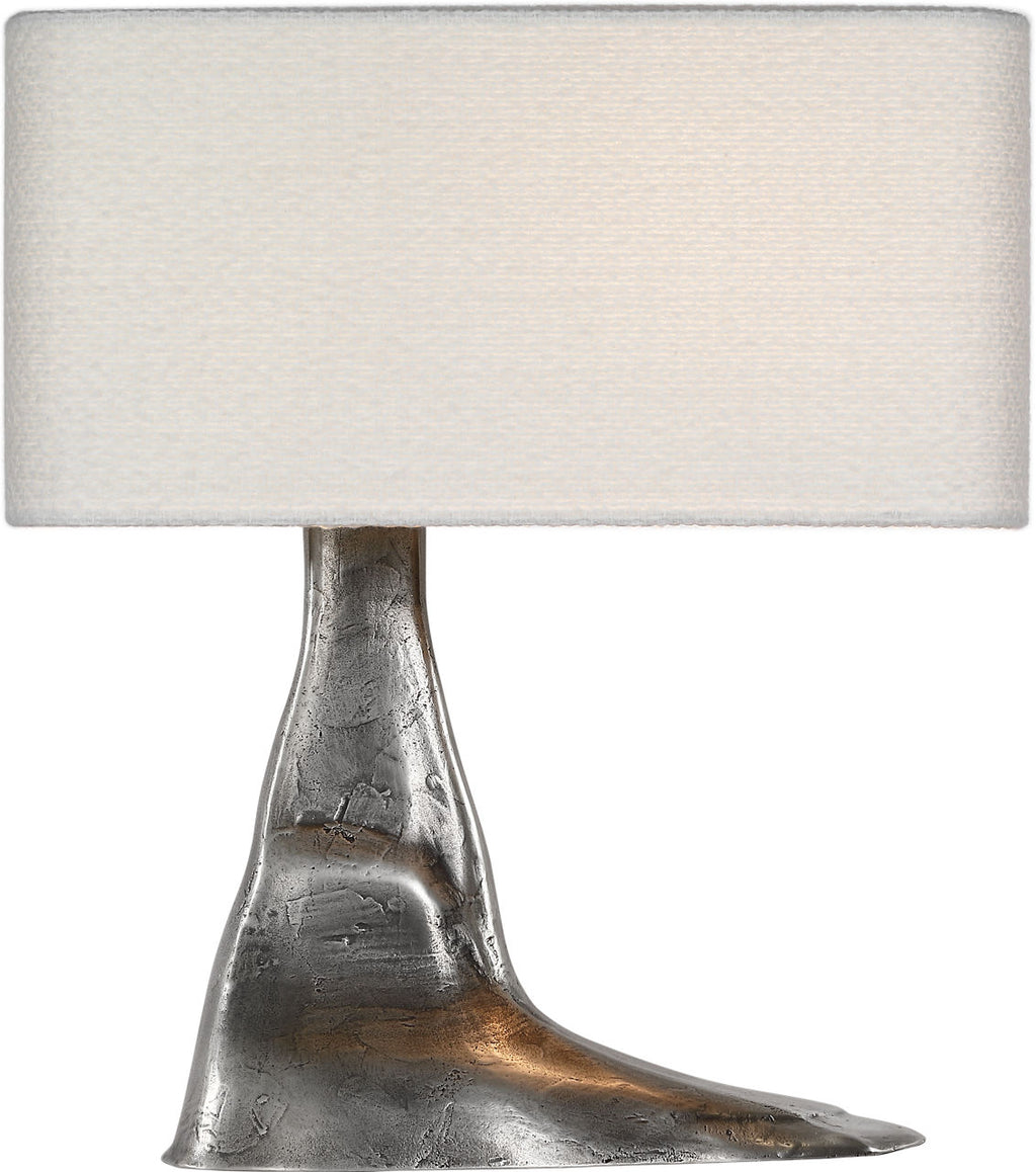 Terra-Forma 23" Left Table Lamp | Museum Pewter | Boucle Shade