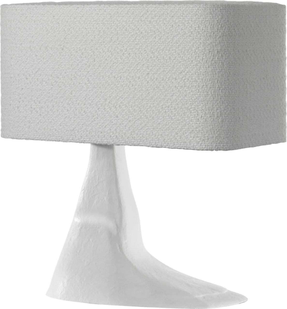Terra-Forma 23" Left Table Lamp | Plaster White | Boucle Shade