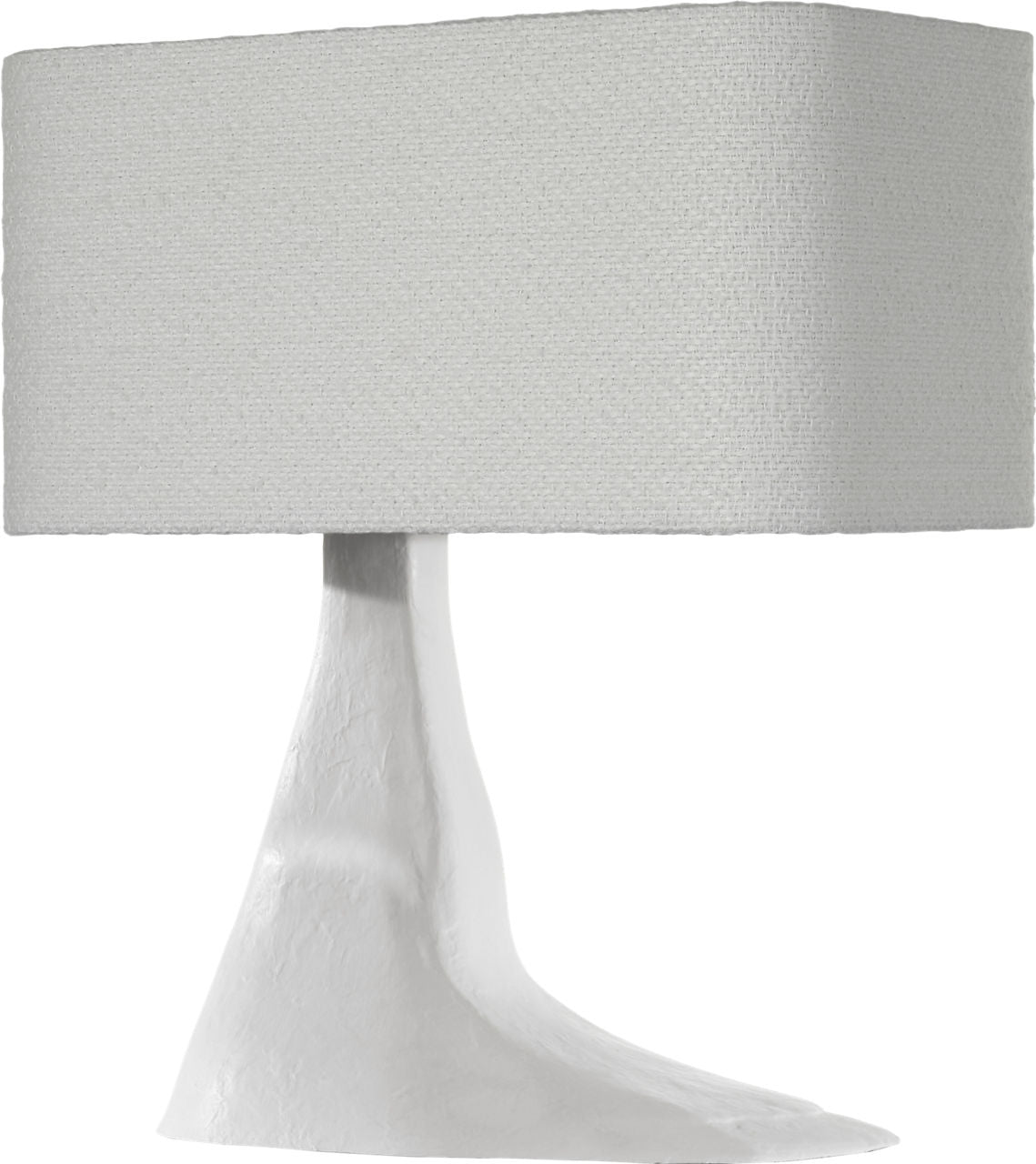 Terra-Forma 23" Left Table Lamp | Plaster White | Boucle Shade