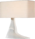 Terra-Forma 23" Left Table Lamp | Plaster White | Boucle Shade