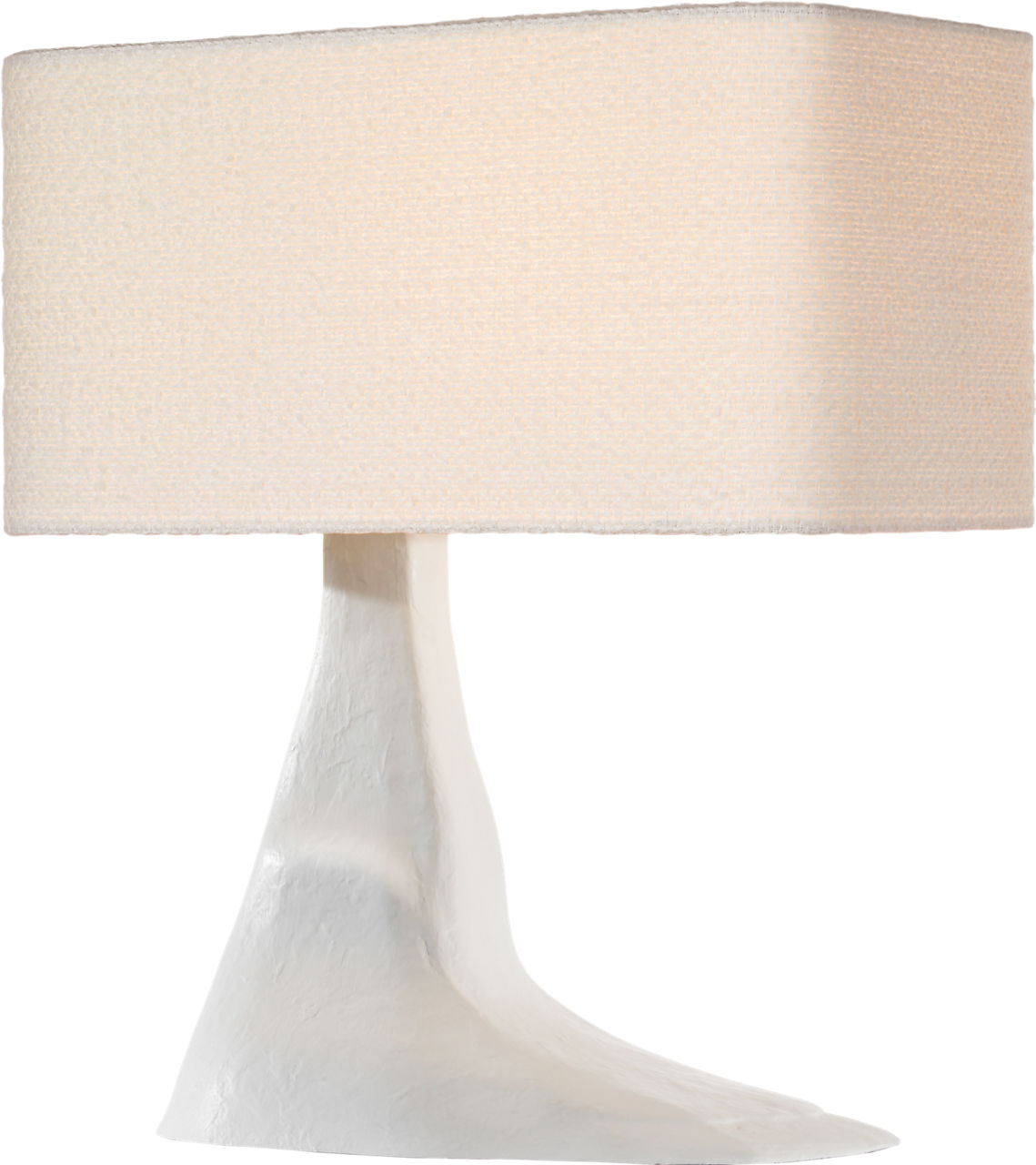Terra-Forma 23" Left Table Lamp | Plaster White | Boucle Shade