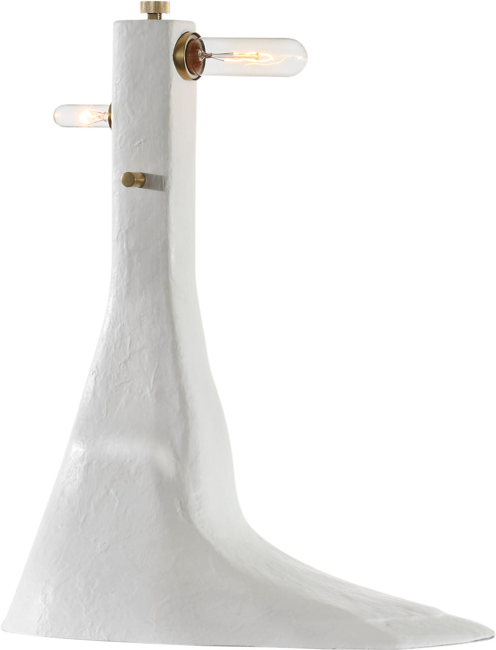 Terra-Forma 23" Left Table Lamp | Plaster White | Boucle Shade