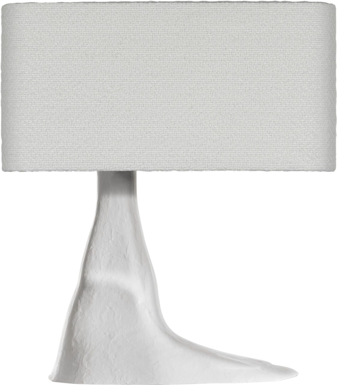 Terra-Forma 23" Left Table Lamp | Plaster White | Boucle Shade