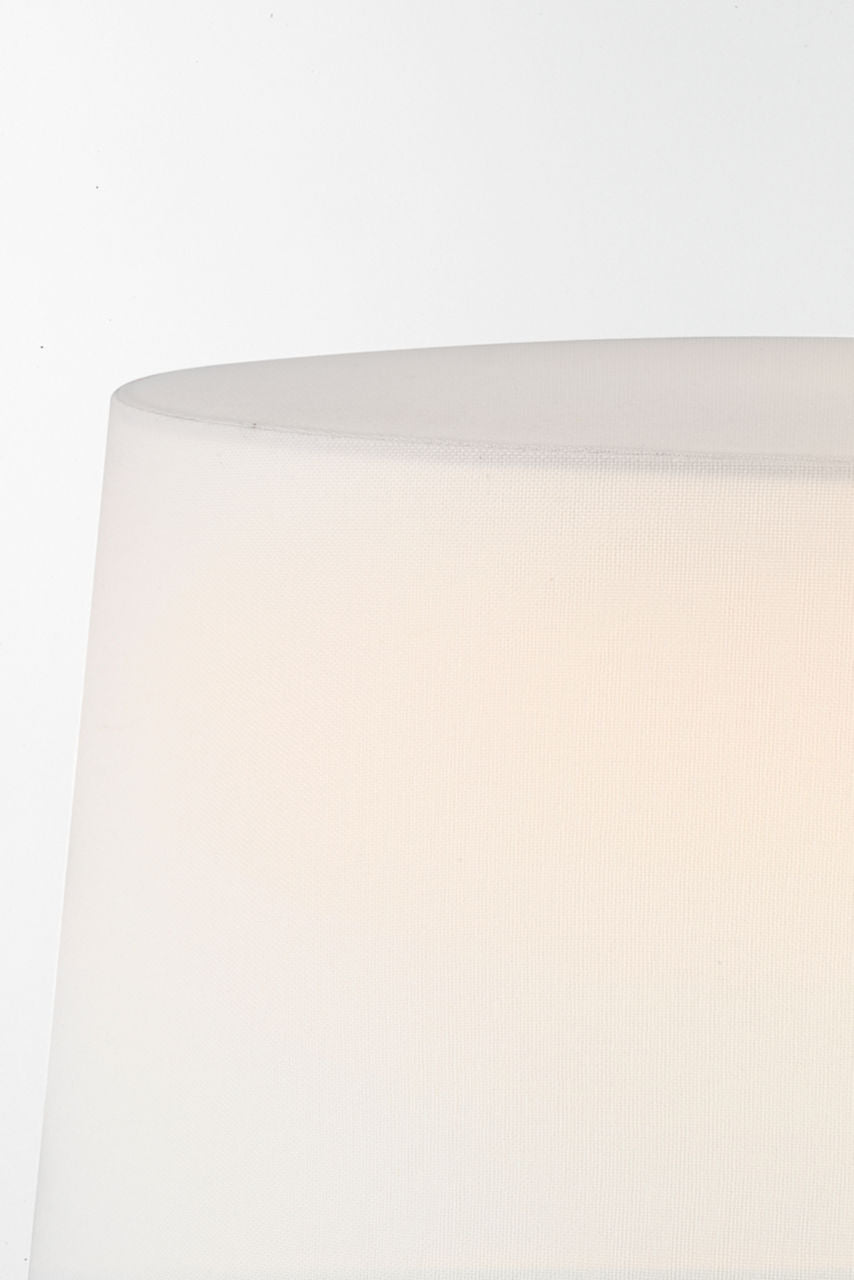 Crystallo 32" Faceted Table Lamp | Alabaster | Linen Shade