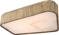 Fumar 21" Asymmetrical Flush Mount | Ridged Tombac | Alabaster