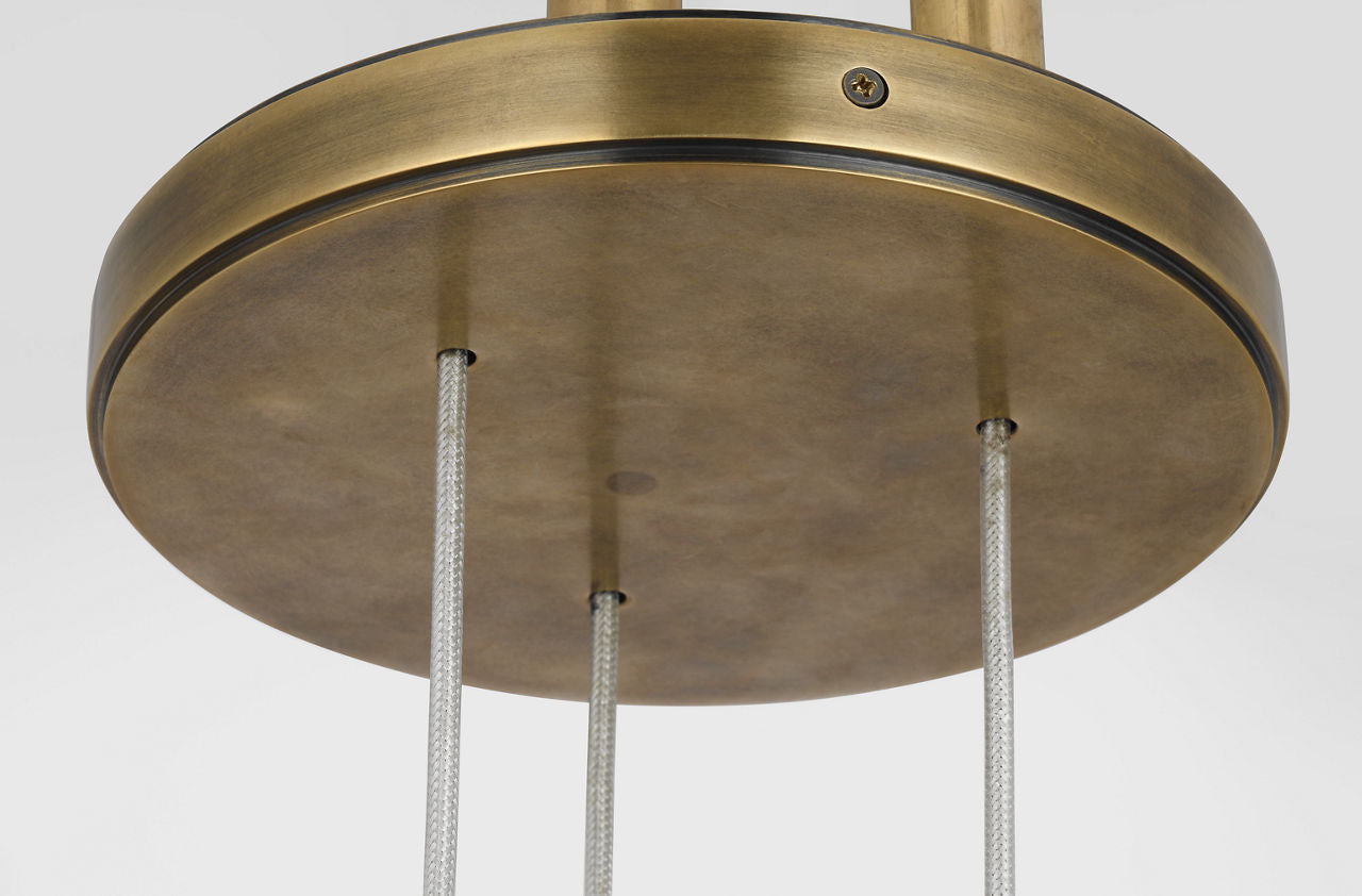 Armise 8" Pendant | Mottled Brass | Alabaster
