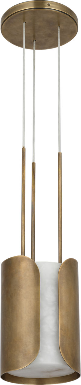 Armise 8" Pendant | Mottled Brass | Alabaster