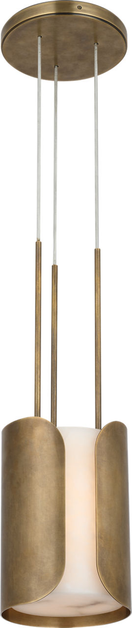 Armise 8" Pendant | Mottled Brass | Alabaster