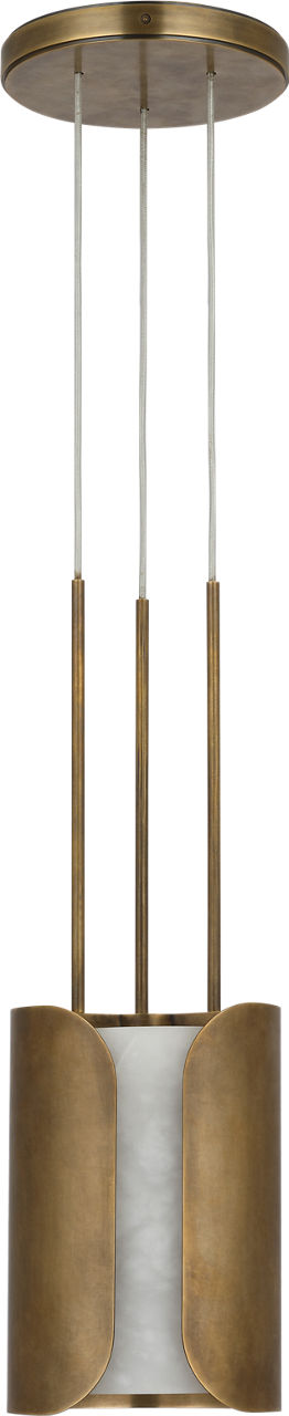 Armise 8" Pendant | Mottled Brass | Alabaster